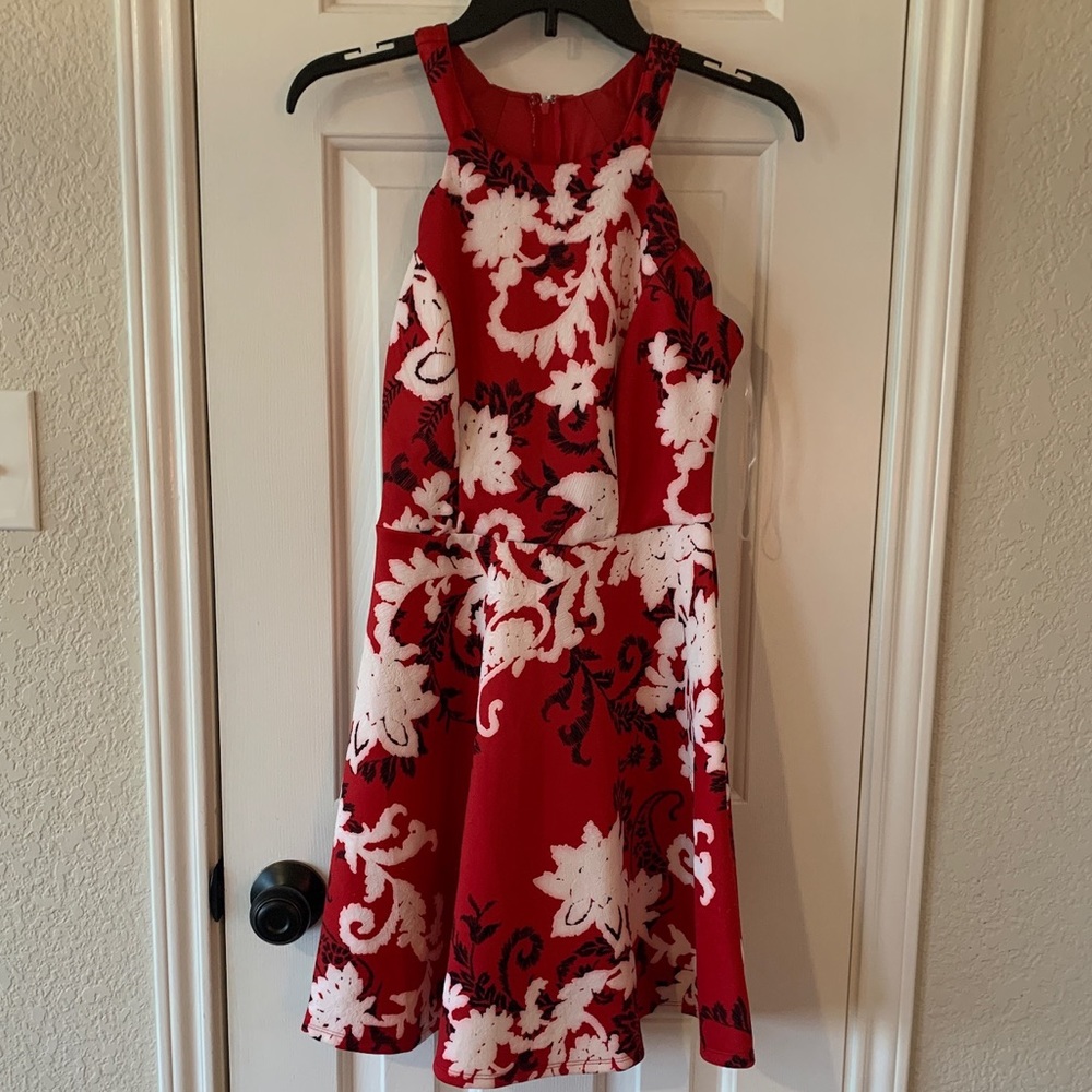 Red cocktail dress